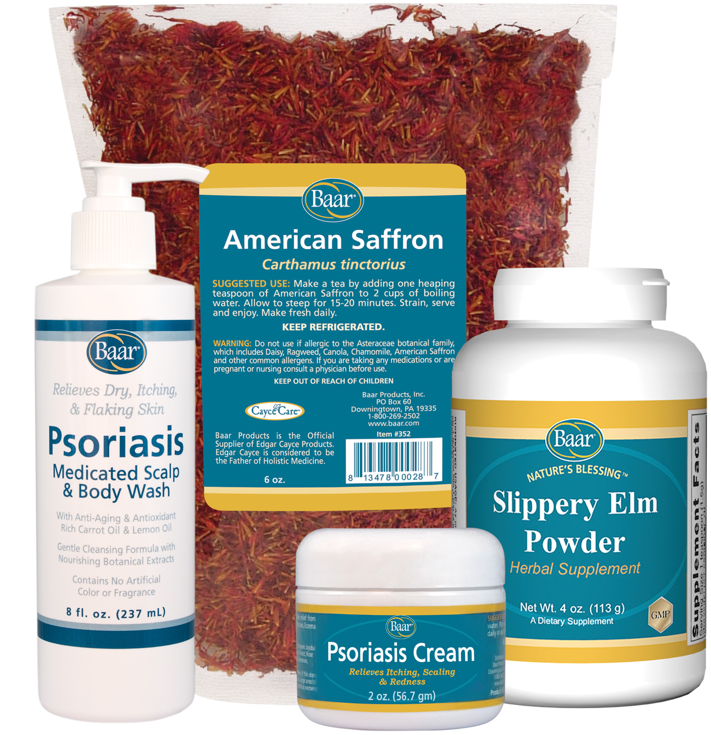 american saffron and slippery elm powder kit